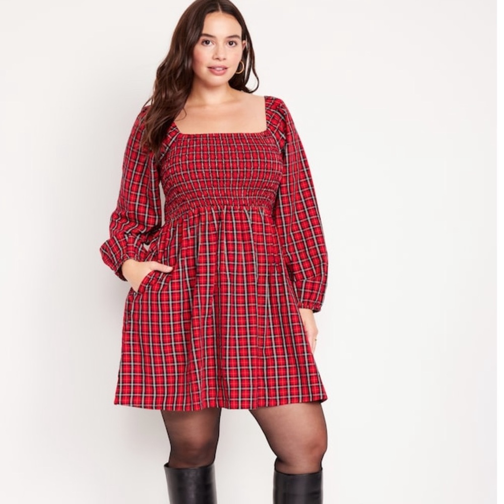 Old Navy Fit & Flare Long-Sleeve Mini Dress